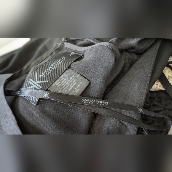 Kardashian Kollection Black Long Sleeve Shorts Romper XS - Picture 8 of 9